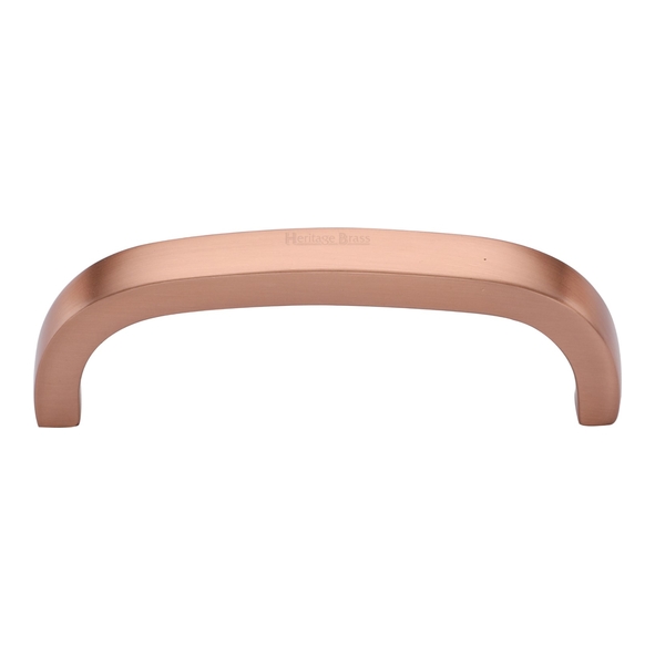 C1800 89-SRG • 097 x 089 x 32mm • Satin Rose Gold • Heritage Brass Flat D Pattern Cabinet Pull Handle